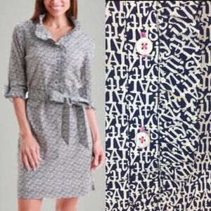 Lilly Pulitzer Brinkley Belted Shirt Dress Size 10
